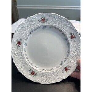 Set of 6 Johnson Brothers Caroline Pink Rose 8” Luncheon Snack Salad Plates